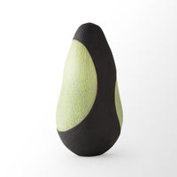 Introverre Black and Green Carved Vessel
