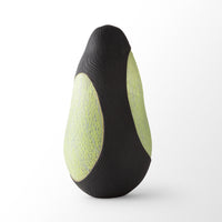Introverre Black and Green Carved Vessel