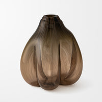 Abstract Form Study in Smoke and Chestnut I
