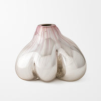 Abstract Form Study in Silver and Pink I