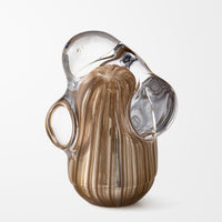 Self Generating Form in Silver and Chestnut I