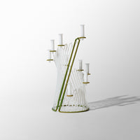 Green & White Menorah