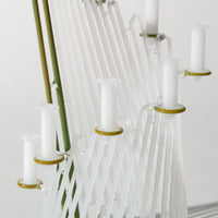Green & White Menorah