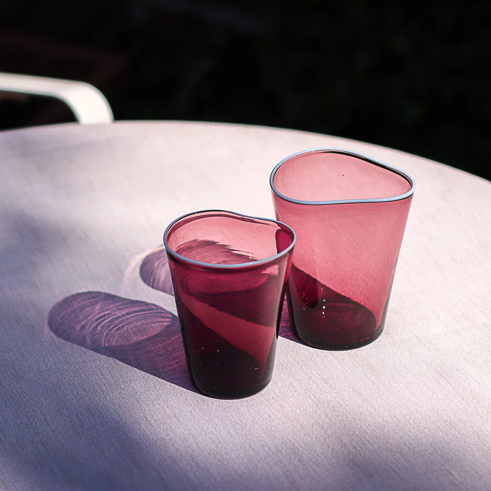 Mosso Ametista Scuro Filo tumblers by Micheluzzi Studio