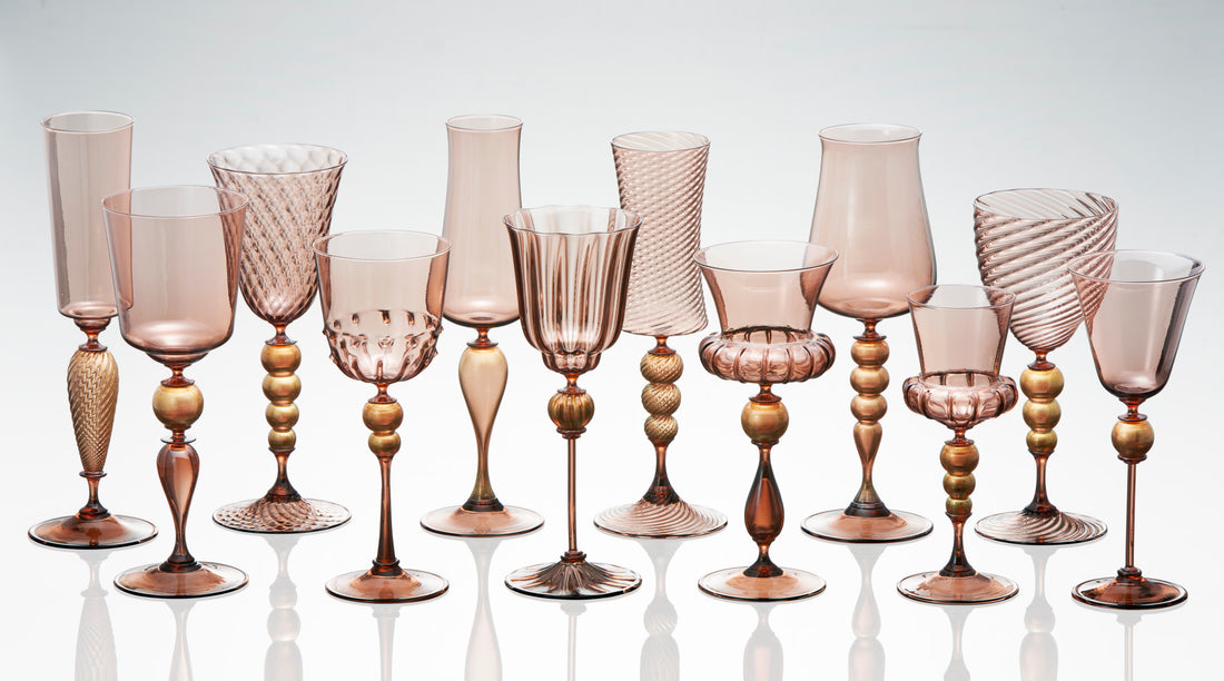 Rosewater Goblet Set by Michael Schunke