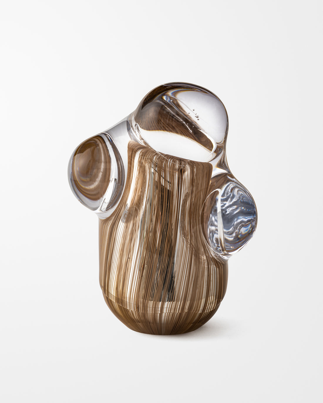 Self Generating Form in Silver and Chestnut I