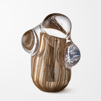 Self Generating Form in Silver and Chestnut I